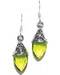 Teardrop peridot earrings