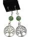 Green Aventurine Tree of Life Earrings
