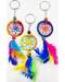 (set of 6) 2" Rainbow dreamcatcher keychain