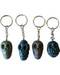 1 1/2" resin Skull key ring (assorted colors)