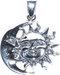1" Sun & Moon sterling 1" Sun & Moon sterling