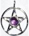 11/16" Pentagram Amethyst sterling