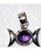 9/16" Triple Goddess Amethyst sterling