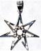 1" 7 Pointed Star sterling