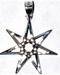 1" 7 Pointed Star sterling 1" 7 Pointed Star sterling