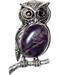 Owl Amethyst gemstone pendant