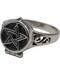 size 9 Pentagram Poison ring sterling