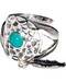 Dreamcatcher turquoise ring adjustable