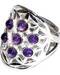 20mm Flower of Life Amethyst adjustable ring