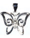 3/4" Butterfly sterling pendant