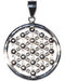 3/4" Flower of Life sterling pendant