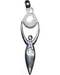 Goddess with rainbow moonstone moon pendant Goddess with rainbow moonstone moon pendant