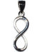 5/8" Infinity sterling pendant