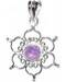 1.25" Lotus amethyst pendant