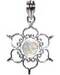 1.25" Lotus rainbow moonstone pendant