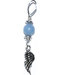 Angel wing pendant with angelite bead