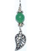 Leaf pendant with green aventurine bead Leaf pendant with green aventurine bead