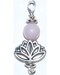 Lotus pendant with rose quartz bead