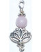Lotus pendant with rose quartz bead Lotus pendant with rose quartz bead