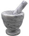 4" White Marble Mortar and Pestle Set