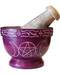 3 1/2" x 2 1/2" Purple soapstone mortar & pestle 3 1/2" x 2 1/2" Purple soapstone mortar & pestle