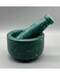 4" dia X 2.5" Green Marble mortar & pestle set