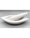 8" white Marble Boat mortar & pestle set