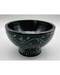 5" Floral black stone scrying & smudge bowl