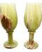 (set of 2) 7 3/4" Onyx chalices