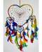 12" Rainbow Heart dreamcatcher