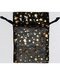 12 pk 2/ 3/4" x 3" Black organza pouch with Gold Stars
