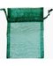 12 pk 2 3/4" x 3" Green organza pouch