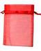 12 pk 2 3/4" x 3" Red organza pouch