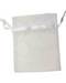 12 pk 2 3/4" x 3" White organza pouch