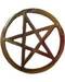 gold plated Pentagram altar tile 5 3/4"