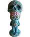 5 3/4" Aqua/ Pink Skull bobblehead