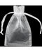 2 3/4" x 3" White organza 2 3/4" x 3" White organza