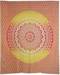 84" x 96" Ombre Red Orange Mandala tapestry