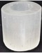 White Round Selenite tealight holder